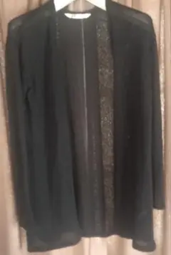 H&M ブラック カーディガン US 12-14 Y ラップカーディガン