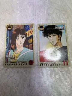 スラムダンクカード、流川楓と赤木晴子　BANDAI 1995 JAPAN