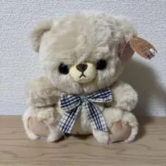 ふあふあくまさん ちぇっくりぼん ぬいぐるみ