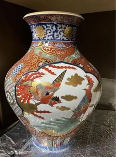 飾壺豪華大壺花鳥図染錦店舗品床壺らゆるや