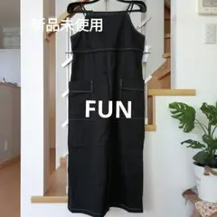 新品未使用 ♡FUN黒 サロペット 2ポケット