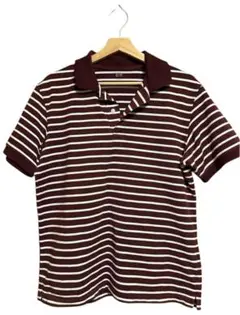 ユニクロ UNIQLO ドライ カノコボーダー ポロシャツ 半袖M