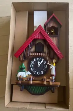 未使用品/動作品/鳩時計/クォーツ/カッコー/時計/掛け時計/チロリアン