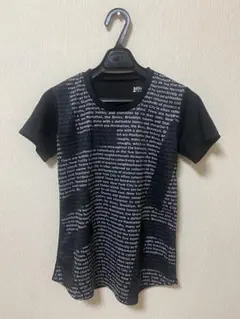 &life テキストプリント ブラック Tシャツ