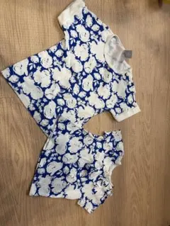 花柄コットンTシャツ 2枚セット 12M