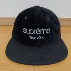 Supreme Cord Classic Logo 6-Panel 黒 15aw