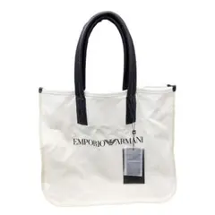 EMPORIO ARMANI エンボスレザーロゴトートバッグ Emporio Armani women's leatherette bag with all over logo