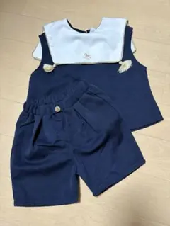 バースディ　セットアップ　紺色　ネイビー　100
