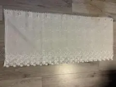 刺繍レースカーテン ホワイト3枚セット107×45〜47