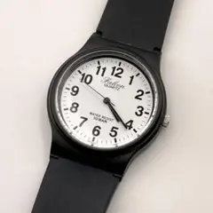 Q&Q クォーツ 腕時計 Falcon 黒白 ウレタンベルト ヨット 10BAR