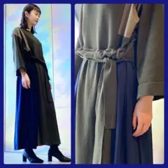 ズッカ ワンピース カーキとネイビー