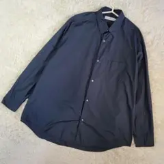 美品 Graphpaper 24SS 長袖シャツ ネイビー 綿100%