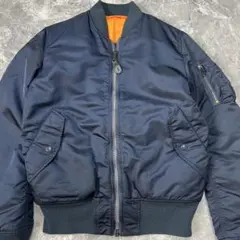 【極美品】アルファ　MA-1 フライトジャケット　中綿　ネイビー　M