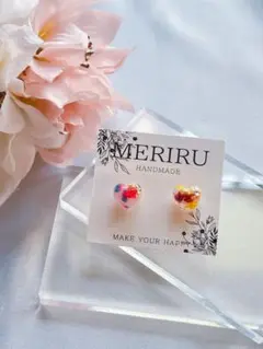 【匿名配送】本物のお花が入った ピアス　イヤリング