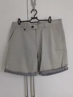 値下 MAUROGRIDONI グレー ストライプ ショートパンツ