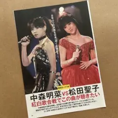中森明菜　松田聖子　雑誌切り抜き②