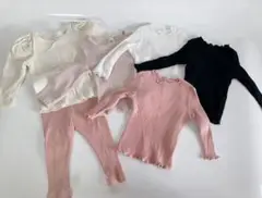 【SHEIN】トップス5点＋ボトムスセット 80