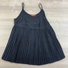 $ MaxMara 黒 プリーツキャミソール