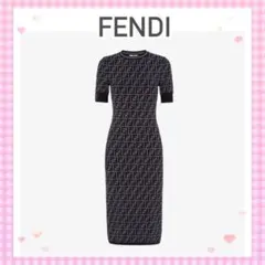 超美品♡FENDI♡フェンディ♡ ファブリック FFモチーフ ドレス♡ワンピ♡