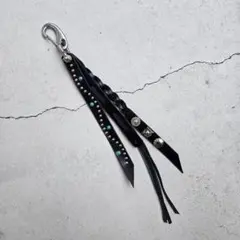 スタッズ　レザー　キーホルダー　ハンドメイド　fusto-42