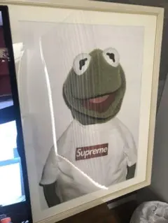 極希少　非売品　supreme 2008 ポスター カーミット　特注フレーム付き supreme カーミット ポスター 極希少 非売品 supreme 2008