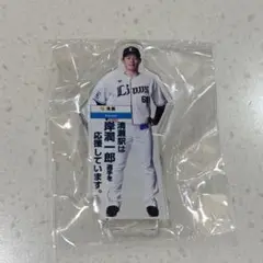 駅の推し獅子　獅子グッズラリー　岸潤一郎 選手　選手スタンドパネル