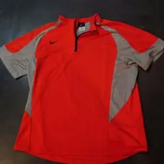 Nike　ナイキ Dri-FIT　ハーフジップ　シャツ　 XL　オレンジ