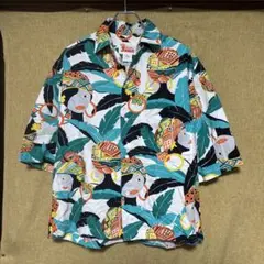 90s JAMS コットン アロハシャツ USA製 M