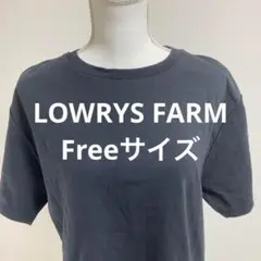 LOWRYS FARMブラック 半袖 Tシャツ ルーズフィット