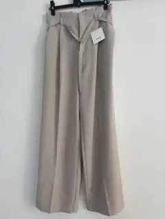 【新品未使用】VIS ベージュ ワイドパンツ