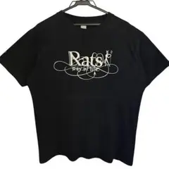 ラッツ　ロゴTシャツ　ブラック　サイズL