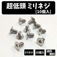 超低頭ミリネジ シルバー [ M3×5mm 10個入り ]