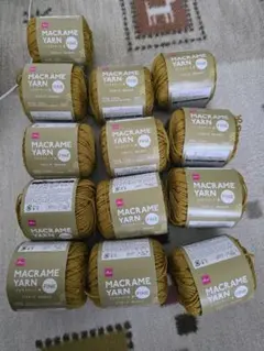 マクラメヤーン定価+手数料で！マスタード13玉