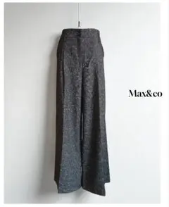 プラスサイズ Max＆co ネップツイードワイドパンツ