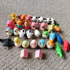 ●おもしろ消しゴムまとめて 動物/恐竜/犬小屋/ひよこなど●