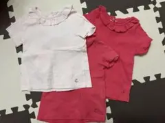 プチバトー　Tシャツ3点セット ピンク