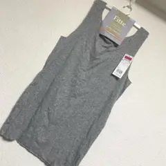 未使用　GUNZE FITTE タンクトップ　グレーモク　LL キレイラボ