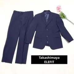 【タカシマヤ 】美品✨セットアップスーツ　ストライプ　ビジネス　冠婚葬祭