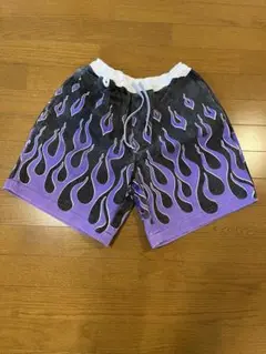 US ファイヤーパターン イージー ショートパンツEasy Short Pant Flames Printed Easy Short Pants（フレームスイージーショート