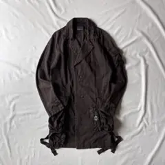 JULIUS コーティング　デニムジャケット　ブルゾン　897BLM7 25ss JULIUS ユリウス SS25 COATED DENIM BLOUSON / BLK - NUBIAN