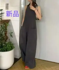 新品✨MOUSSY LOOSE ALL IN ON　ルーズオールインワン　グレー