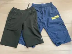 PUMA メッシュパンツ 140サイズ ネイビー・カーキ