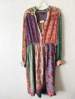 17日までsale Neiman Marcus シルクシフォンプリントワンピース