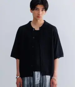 SINSS ハーフスリーブメッシュニットシャツ