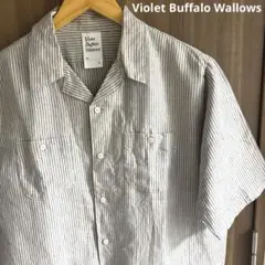 【日本製◎】Violet Buffalo Wallowsリネンシャツ ストライプ
