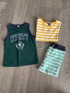 NYCタンクトップ・Tシャツ・ショートパンツセット　90サイズ