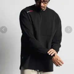 未使用ダファーブラックレーベルポンチ素材ラウンドヘムロングTシャツＬ完売品