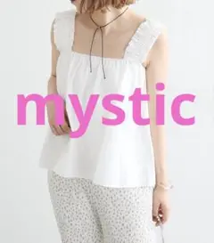 ギャザーノースリブラウス　mystic