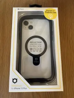 iPhone15plus iFace MagSafe対応　黒スマホケース