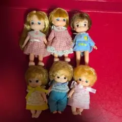 リカちゃん　ミキマキちゃんイサムくん　かこみくげんちゃん6体セット